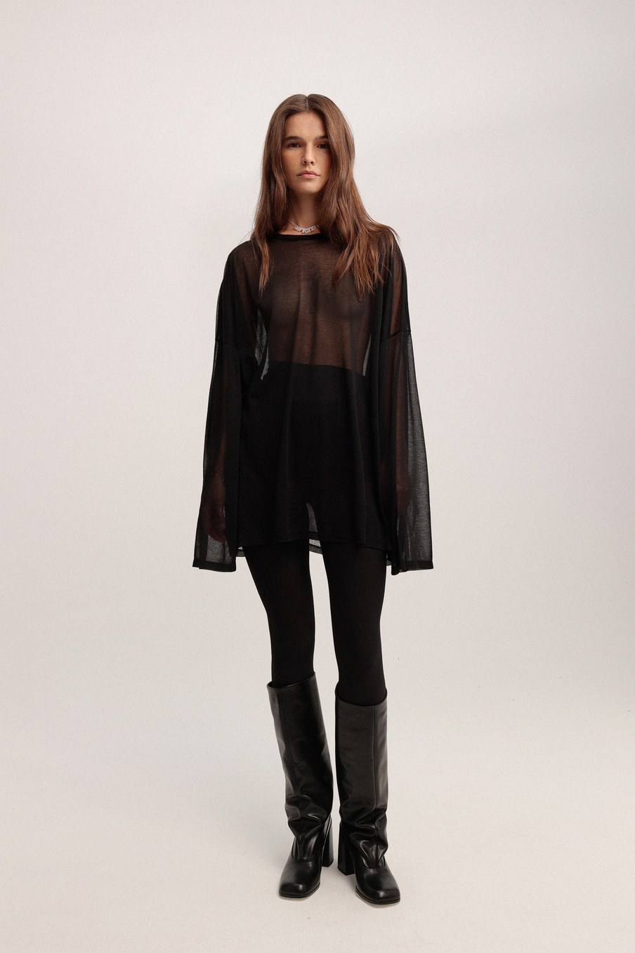 Лонгслив прозрачный