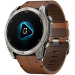 Garmin Fenix 8 51mm Amoled Sapphire Carbon Grey + Кожаный браслет
