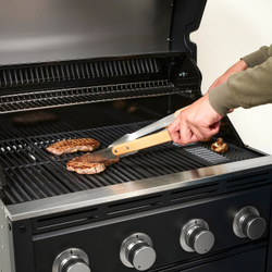IKEA GRILLTIDER  (ИКЕА ГРИЛЛТИДЕР)  -  Набор посуды для барбекю из 3 частей, нержавеющая сталь/бук