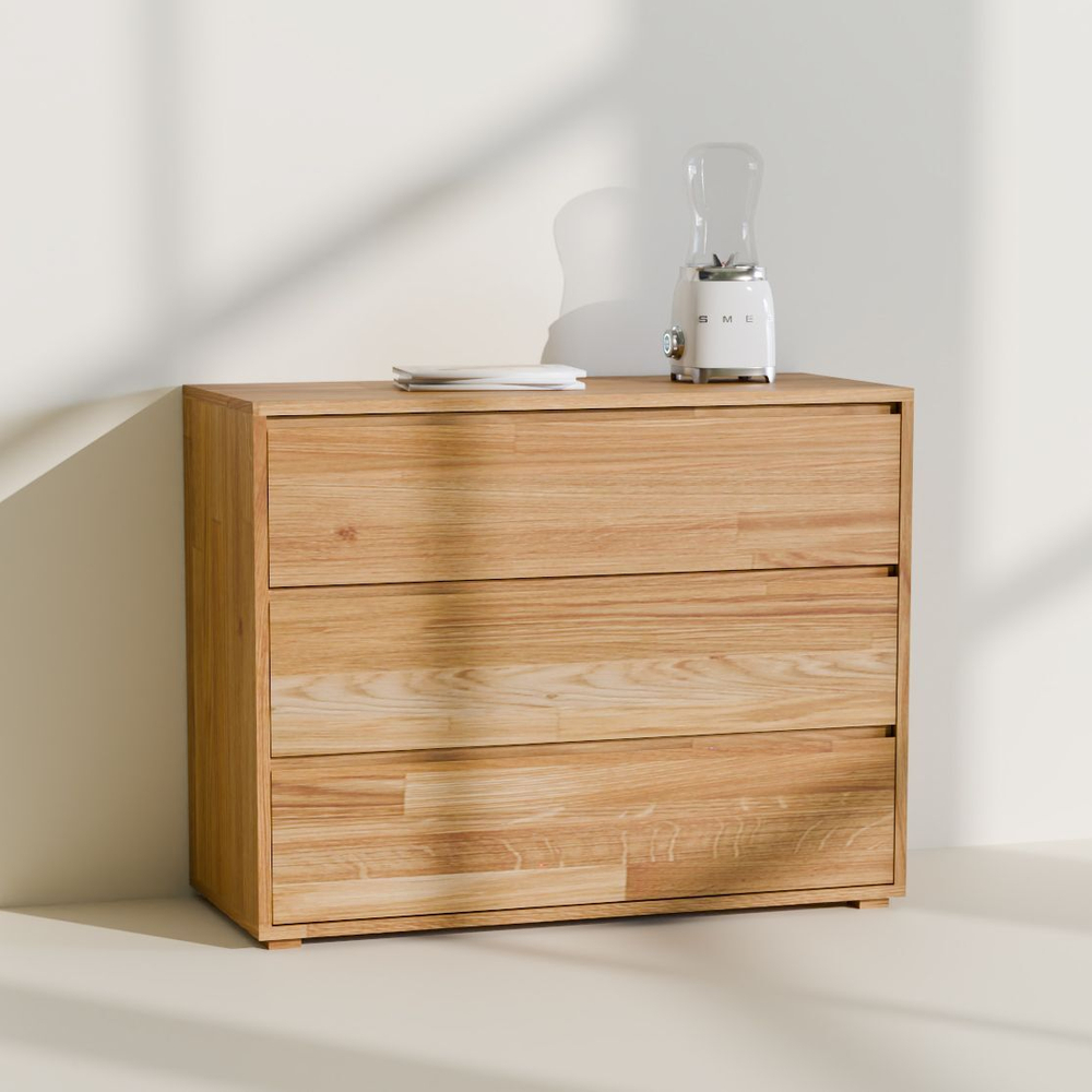 Комод деревянный Дольче Вита с 3 глубокими ящиками, из массива дикого дуба