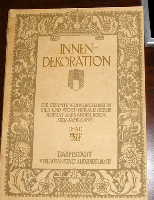 "Интерьер. Искусство оформления дома (дизайн).  Innen-Dekoration. Die gesamte wohnungskunst in bild und wort.". . 1913г. - антикварное издание