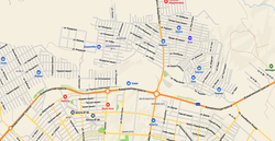 План - схема города Шымкент на стену 2026 год 150 см х 140 см