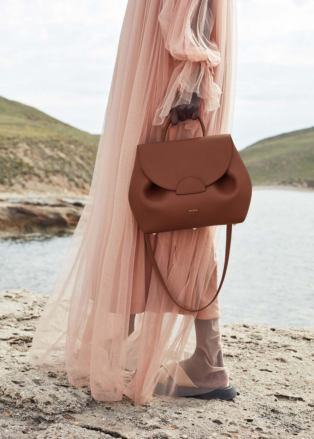 Сумка Polene Numéro Un EDITION TEXTURED COGNAC