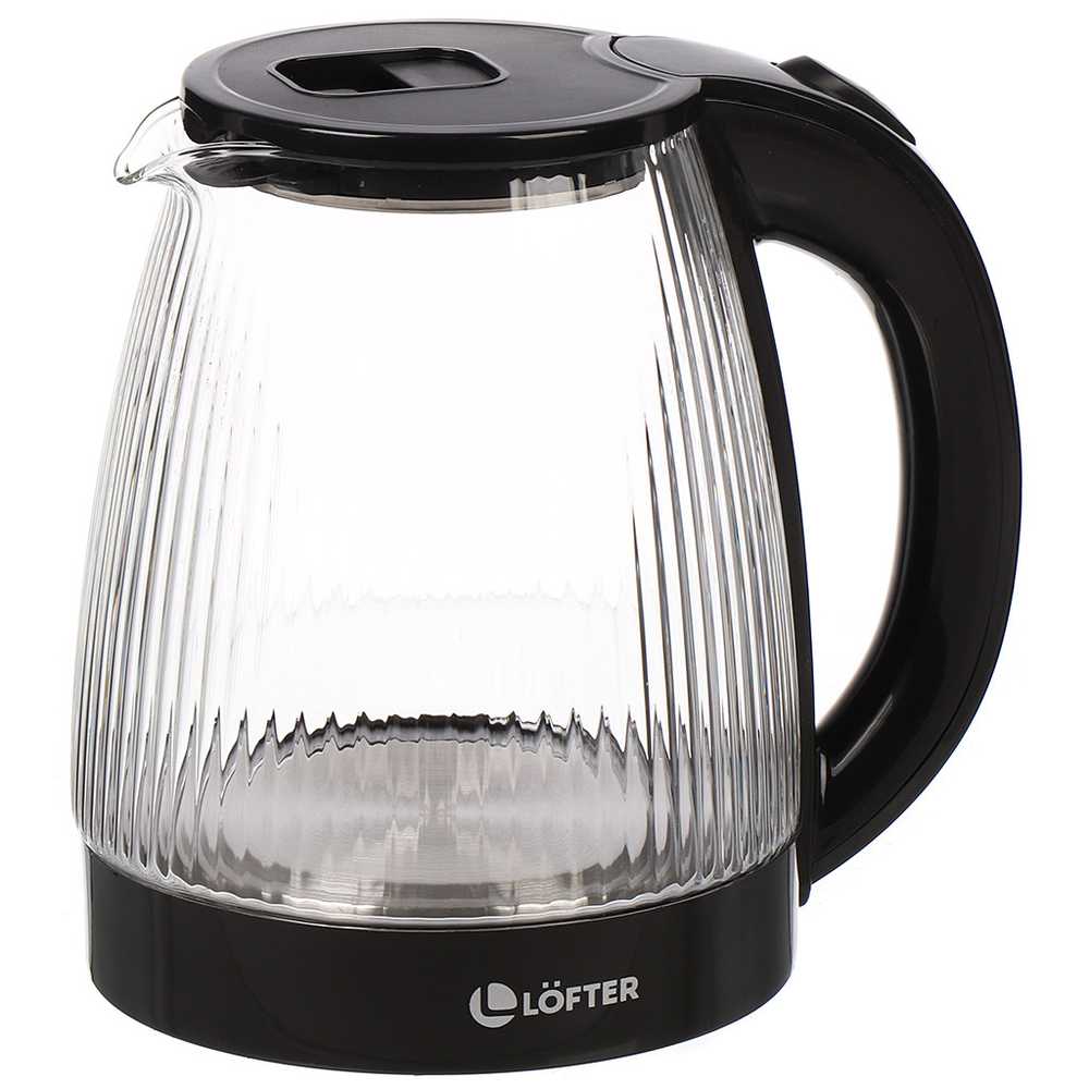 Чайник электрический Lofter, CX-K313-18AB, чер, 1.8 л, 1500 Вт, ск нагр элем, стекло, пластик
