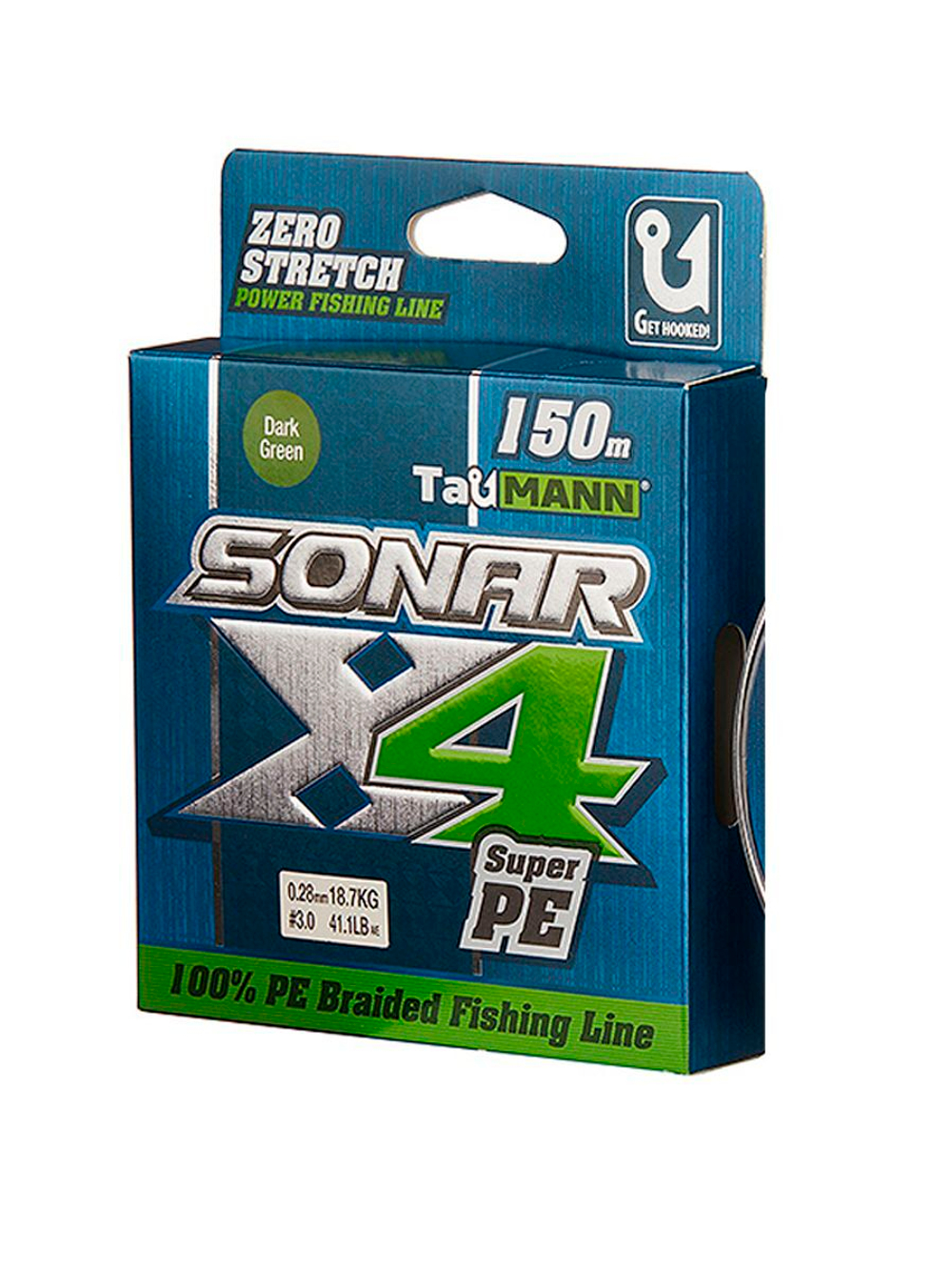 Плетеный шнур для рыбалки TauMANN Sonar PE X4 150m #1.2 (0.18mm) Yellow