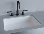 Раковина врезная снизу столешницы Salini MAREA 09 1802209M 54,5 из искусственного камня S-Stone, белая матовая