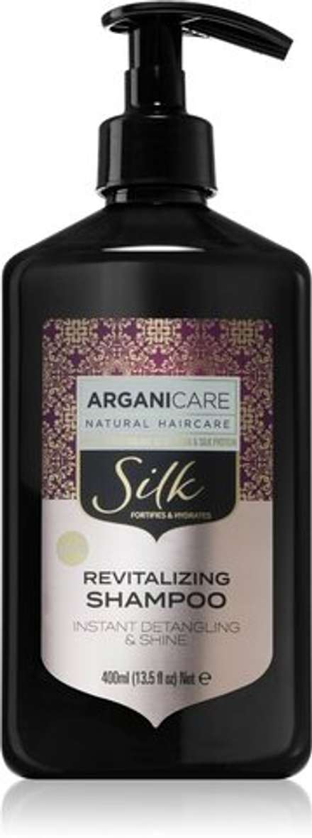 Arganicare Silk Protein - восстанавливающий шампунь, возвращающий блеск тусклым волосам /   400  ml  / GTIN 3701120001003