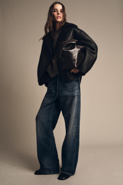 ZARA КУРТКА-ДУБЛЕНКА — ZW COLLECTION, ЧЕРНЫЙ