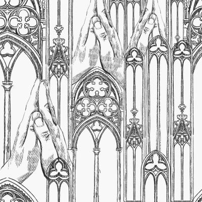 готическая архитектура. рисунок