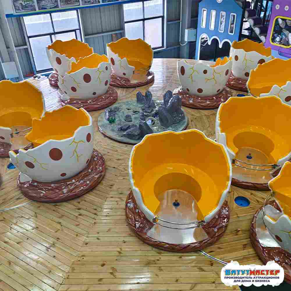 Аттракцион кружки «Затерянный мир» 12 чашек, 24 мест, 13×13×2 м