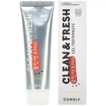 CNS Toothpaste Паста зубная гелевая Total White отбеливающая с фтором, 105г Consly