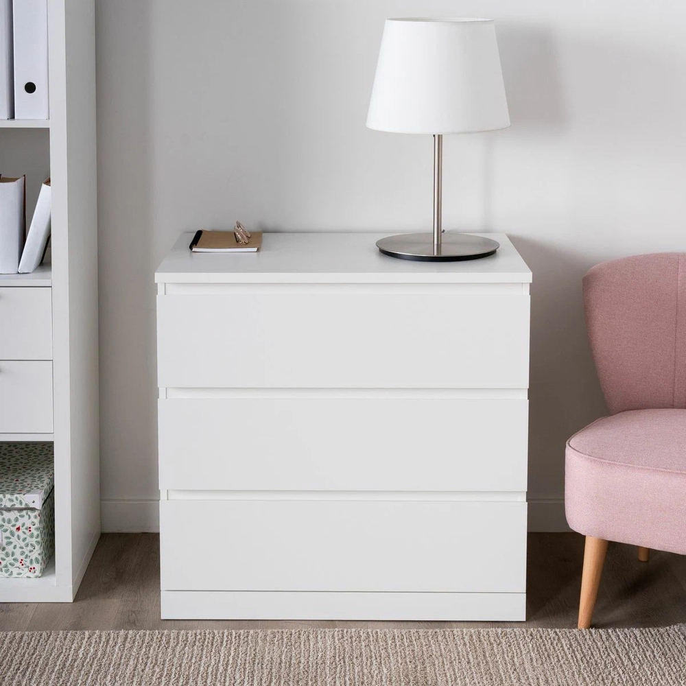 Комод Варма Прайм 3, 80*77*48 см, белый