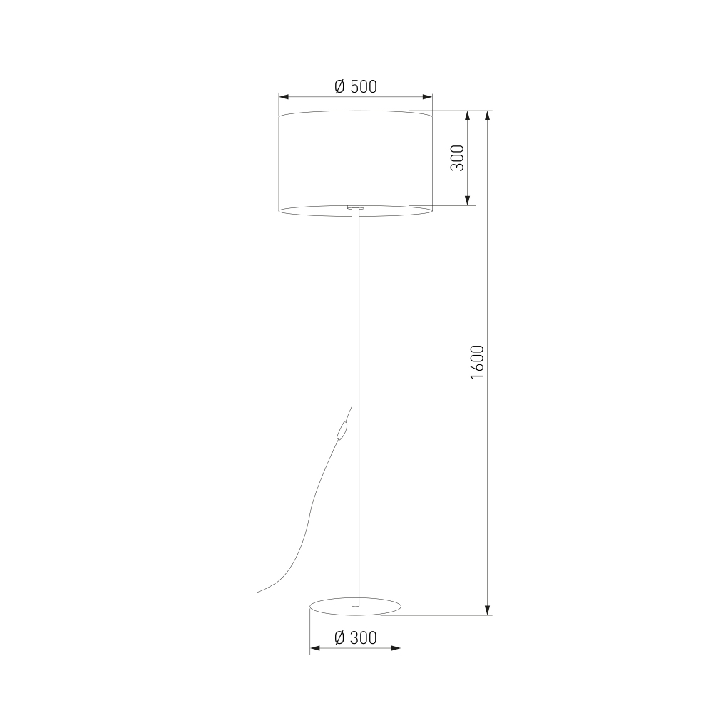 Напольный светильник с тканевым абажуром 16011 Glorii