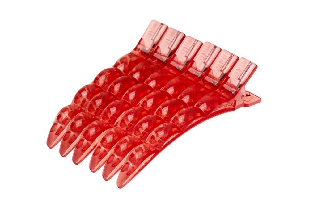 Зажимы для волос Harizma, пластиковые, розовые, 10см (h10897-05)