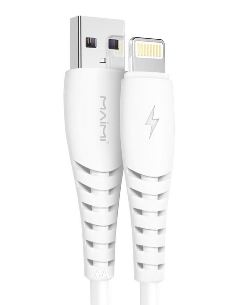 Кабель USB - Lightning MAIMI X39 6A (белый) 1м