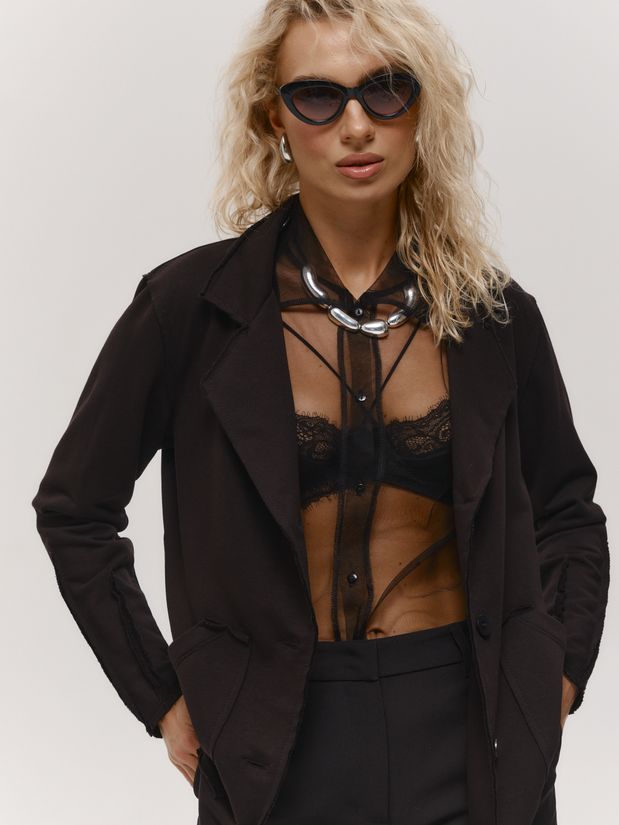 Рубашка -сетка ,черная