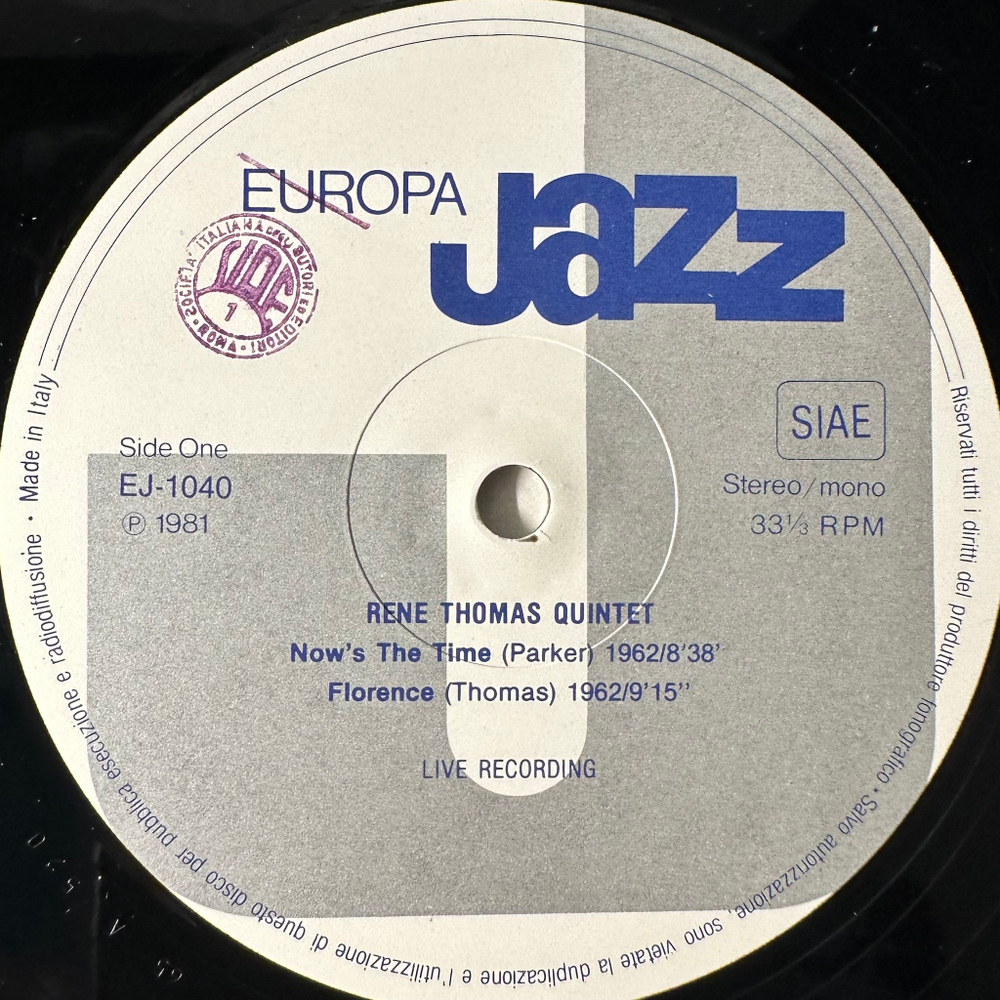 Europa Jazz - Charlie Byrd / Rene Thomas / Mickey Baker (Италия 1982г.)