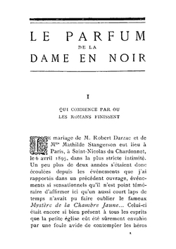 Le parfume de la dame en noir | Gaston Leroux