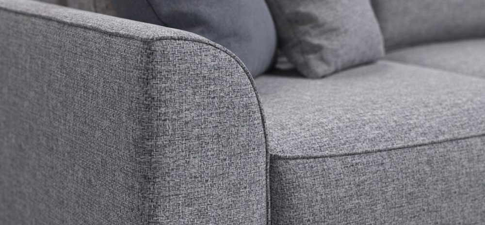 Угловой диван Кинг Рогожка Венто серый