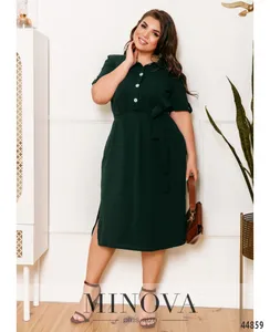 Платье 01122-темно-зеленый Minova