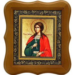 Александра Анкирская (Коринфская), дева, мученица. Икона на холсте.