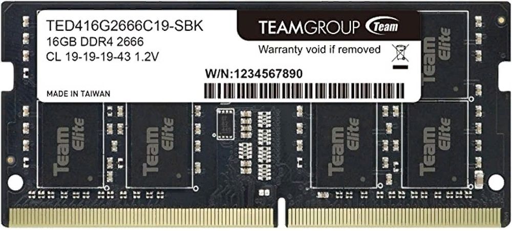 Оперативная память Team Group TED416G2666C19-S01/SBK 16Gb
