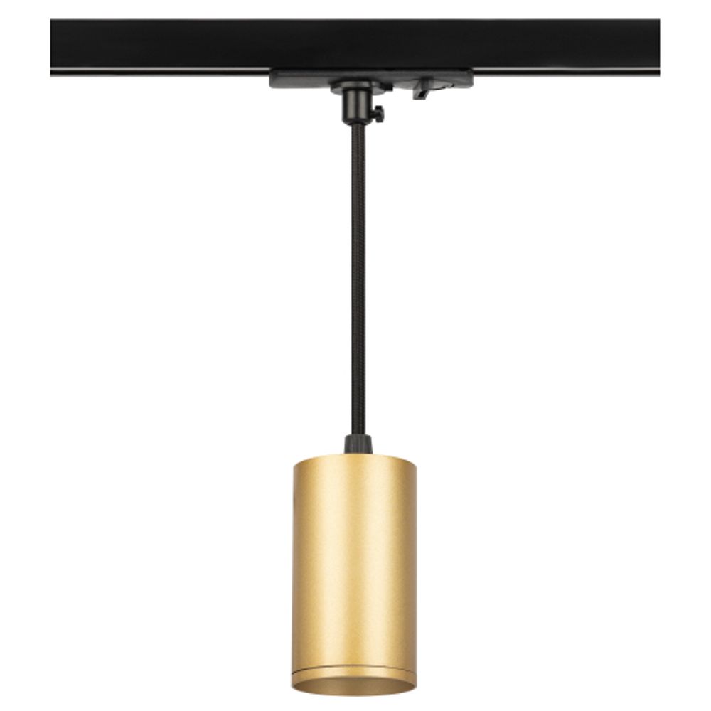 Трековый светильник однофазный ЭРА TR45 - GU10 S MG подвесной 52*100 мм под лампу MR16 золото | Однофазные светильники под лампу
