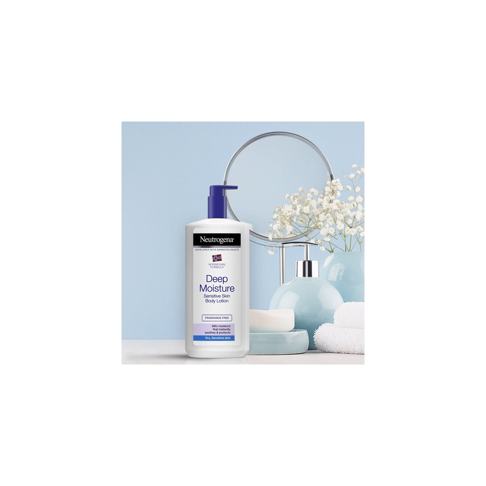 Neutrogena Norwegian Formula  Deep Moisture - глубоко увлажняющее молочко для тела для сухой и чувствительной кожи /   400  ml  / GTIN 3574660527452