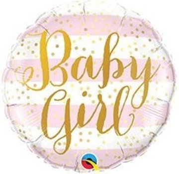 Круг "Baby Girl розовая полоска"