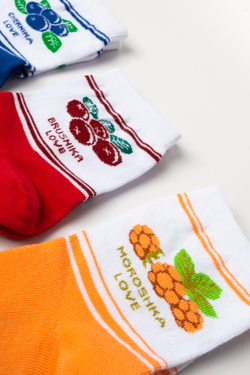 Комплект возрослых носков «Ягоды Карелии», 3 пары