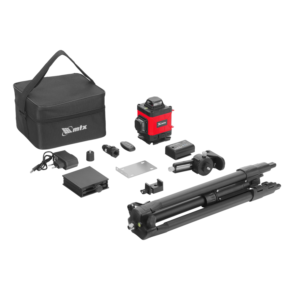 Лазерный уровень м-призм. ML 360-4 Pro SET, 30 м, акк. Li 3000 мАч, состоит из 2 частей MTX