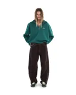 Толстовка Bruler d'Amour Half-zip Liberté d'expression зеленая