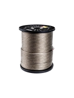 Трос стальной REXANT в ПВХ оплетке d=6 мм, прозрачный (бухта 150м) 09-5260