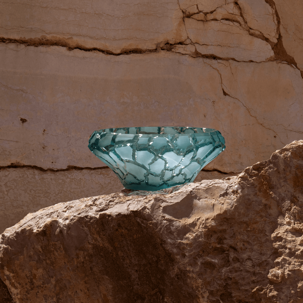 Чаша для фруктов Lalique Caldera Blue, 30 см