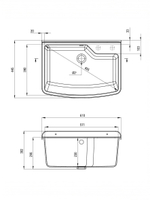 Пластиковая техническая раковина c коландером MAXIMUS GREY PLUS