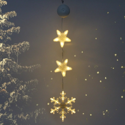 Фигура светодиодная «Снежинка» 16.5*17.5 см (батарейки 3 ААА), 1 реж, Теплый белый