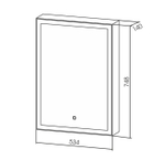 Зеркало-шкаф AZARIO Киото 50 (535х750) c подсветкой и диммером (LED-00002357)