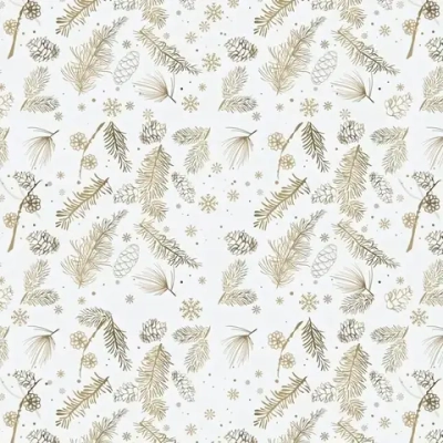 Бумага упаковочная 50х70 см «Хвойные веточки» (1 лист)