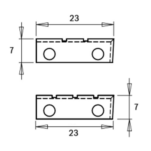 Нож твердосплавный 23x7x1,5 F1730 790.230.2R