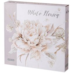 НАБОР ТАРЕЛОК ОБЕДЕННЫХ LEFARD "WHITE FLOWER" 2 ШТ. 25,5 СМ СЕРЫЙ (КОР=12НАБ.)