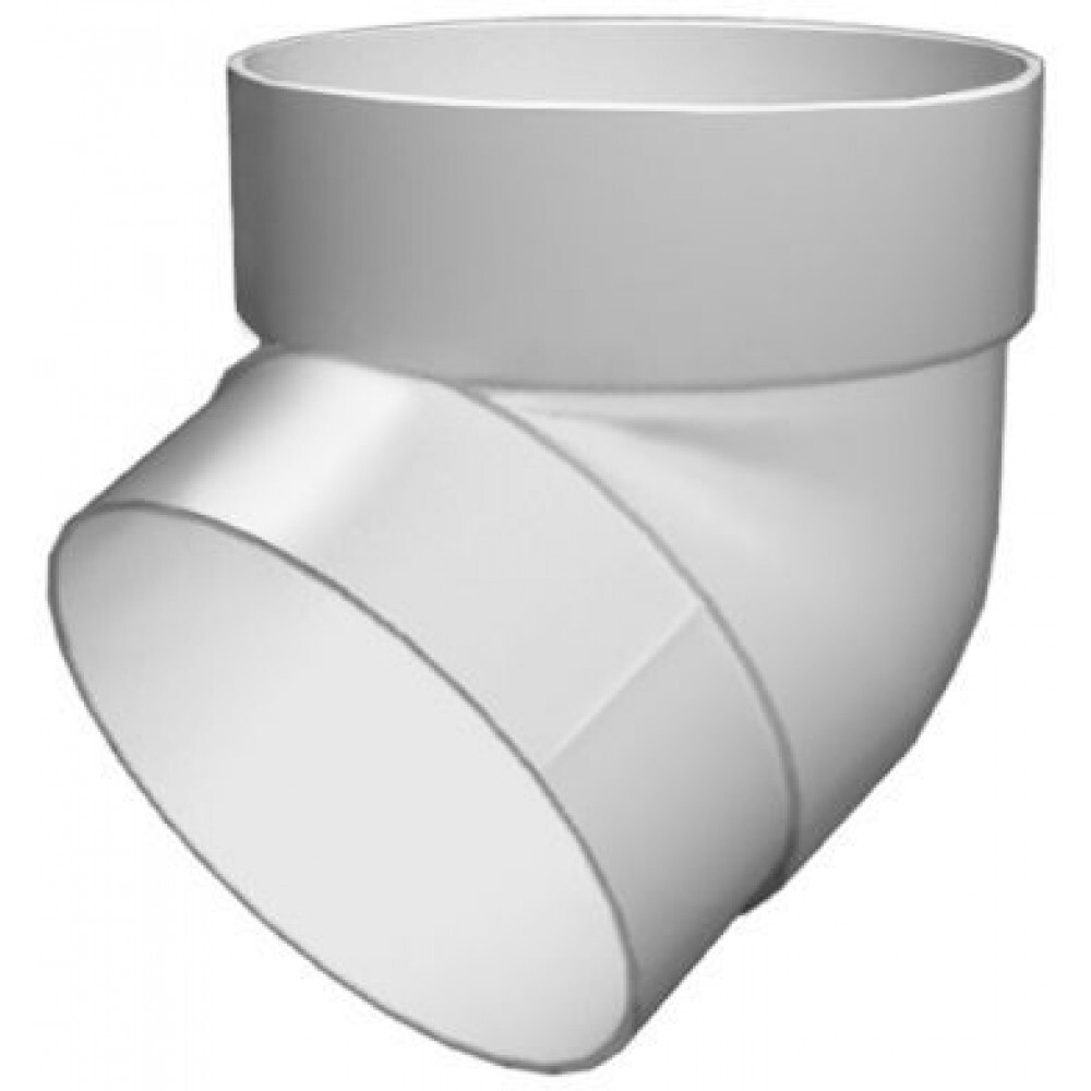 Колено трубы 67гр. ПВХ Grand Line Стандарт, белый