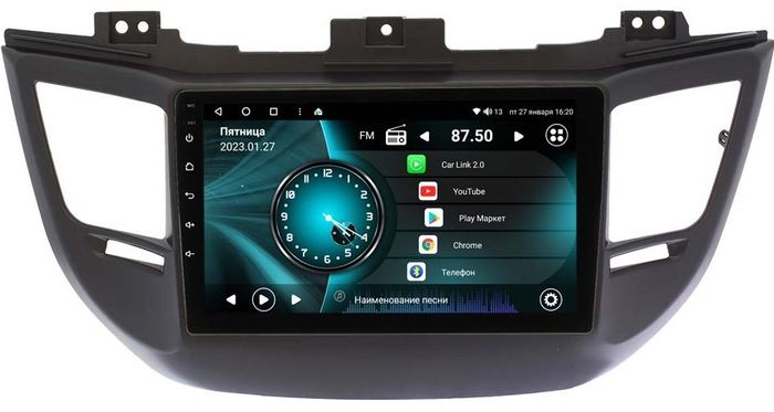 Магнитола для Hyundai Tucson 2016-2018 (рамка черная) - Vaycar VA23-0546 на Android 13, 4G SIM-слот