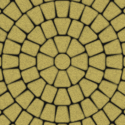 Тротуарная плитка КЛАССИКО (круг) - Гранит Желтый, комплект из 3 видов плит