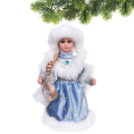 Снегурочка «Волшебный праздник» 30 см в голубой шубке