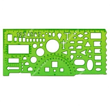 Линейка офицерская жёсткая, 20cм, ассорти, Стамм