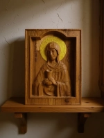 Освященная Икона Иоанны Мироносицы 18.5х14 см из дуба