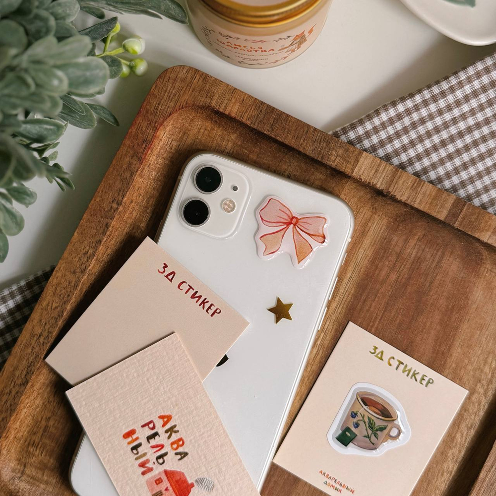 3-д стикер "бантик"