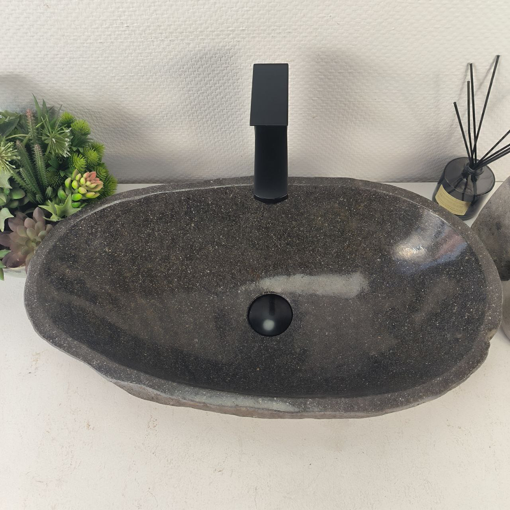 Раковина из речного камня RS-64962 60*33*15 0866