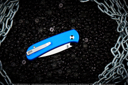 Нож Civivi Qubit C22030E-3 сталь 14C28N Satin рукоять Bright Blue Aluminum