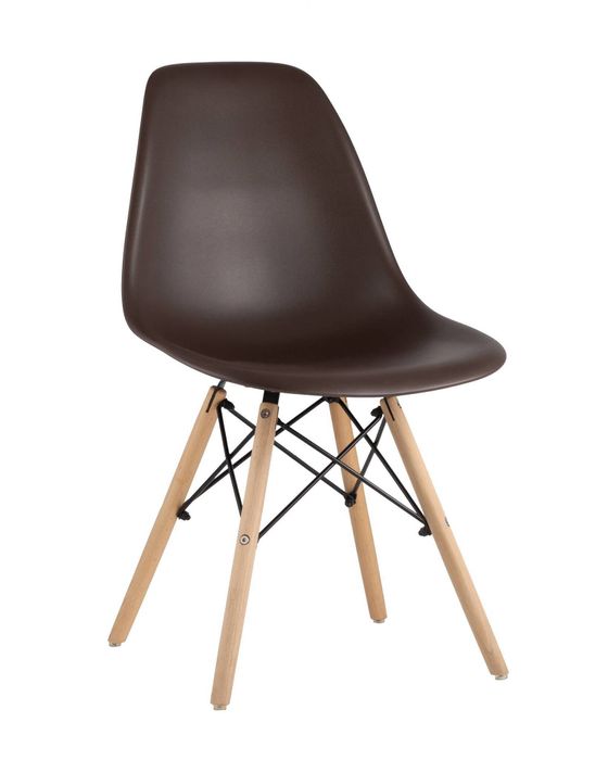 Стул DSW коричневый x4 Stool Group